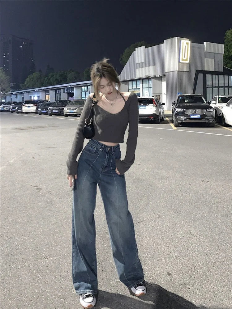 Baggy Y2K Streetwear Oversize Distressed Wide Leg Denim Pant