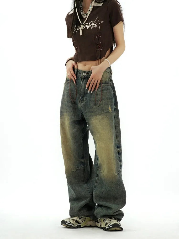 Distressed Baggy Y2K Grunge Vintage Oversize Wide Leg Pant
