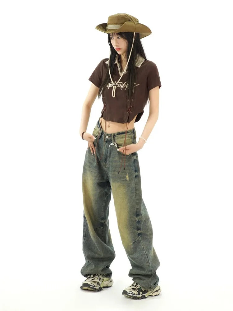 Distressed Baggy Y2K Grunge Vintage Oversize Wide Leg Pant