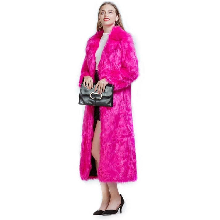 High Street Luxury Long Faux Fur Coat