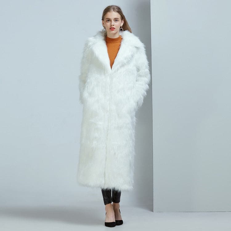 High Street Luxury Long Faux Fur Coat