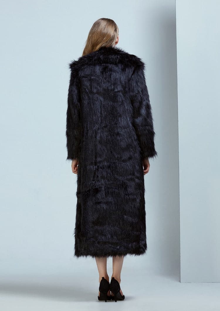 High Street Luxury Long Faux Fur Coat