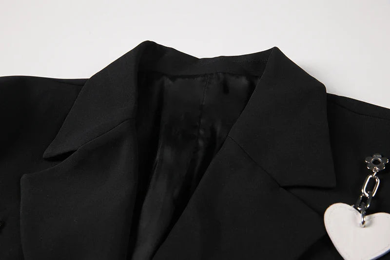 McKay Heart Charm Embellished Blazer