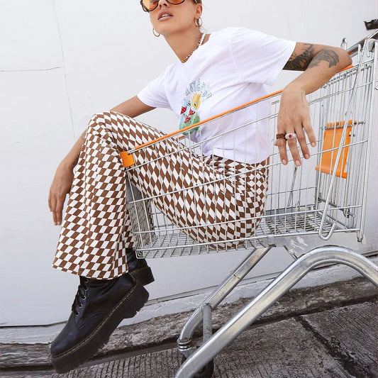 Rima Printed Boot Cut Pants