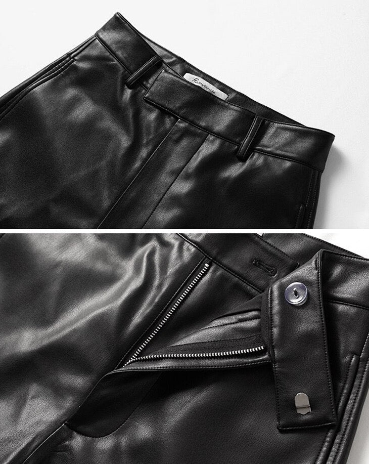 Hailey Faux Leather Bermuda Shorts