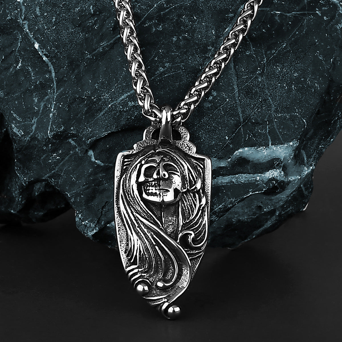 Half Man, Half Skeleton Personality Necklace