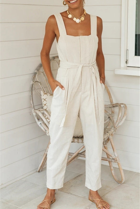 Bohemian Cotton Linen Jumpsuit