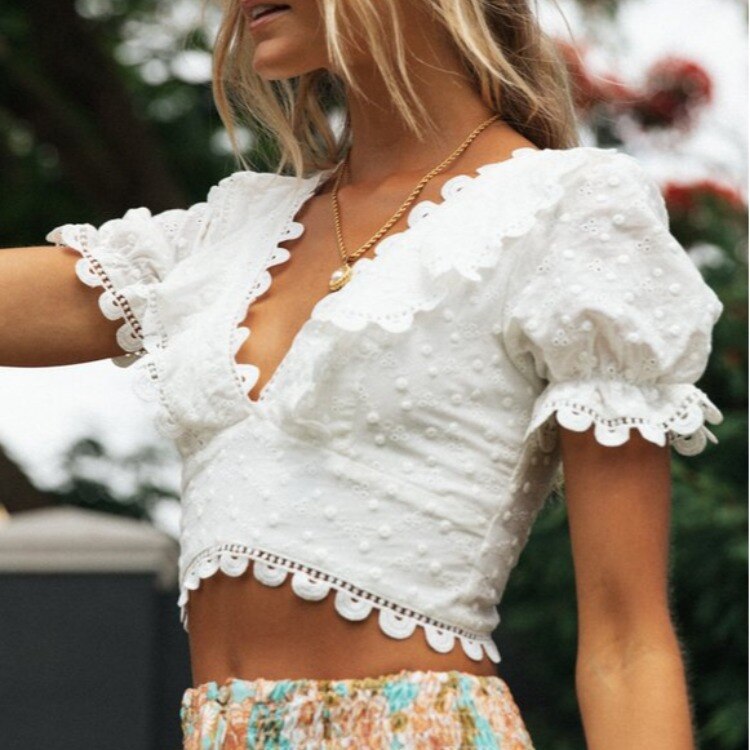 Vintage Tassel Lace Beach Blouse