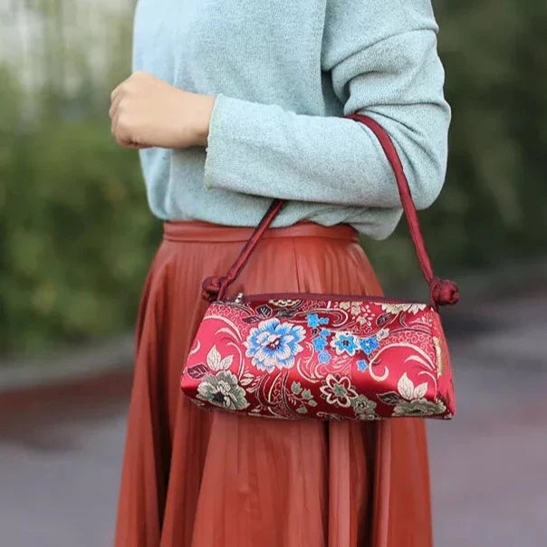 Kexin Silk Embroidery Cheongsam Mini Tote