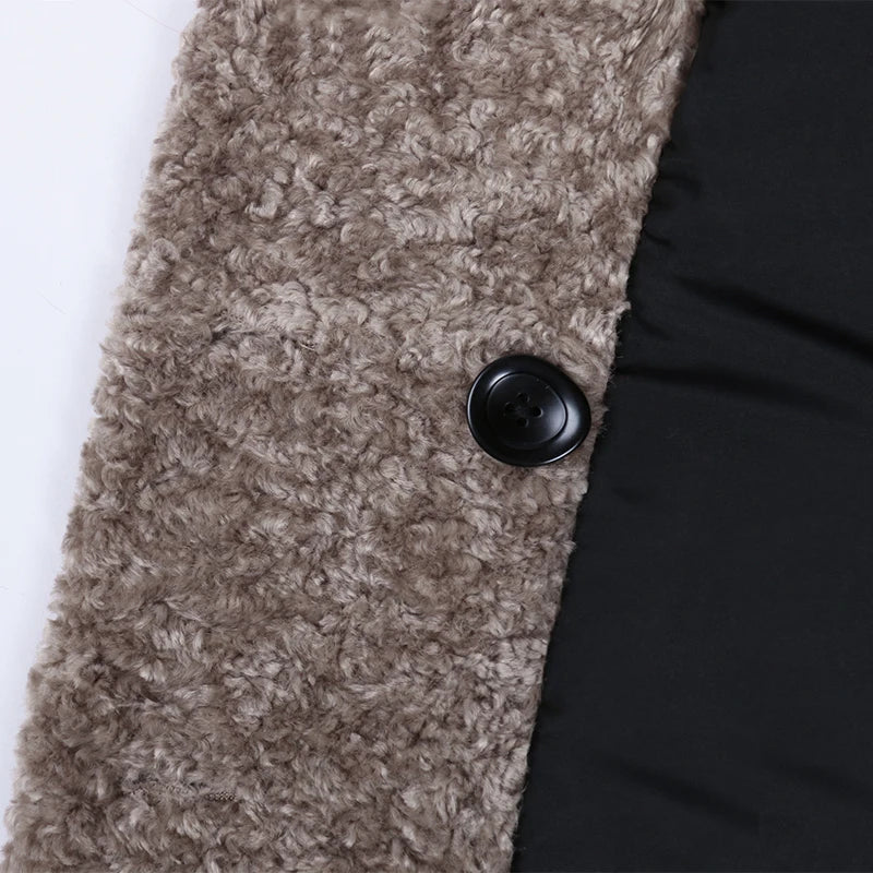 Nil Soft Curly Faux Fur Hooded Jacket