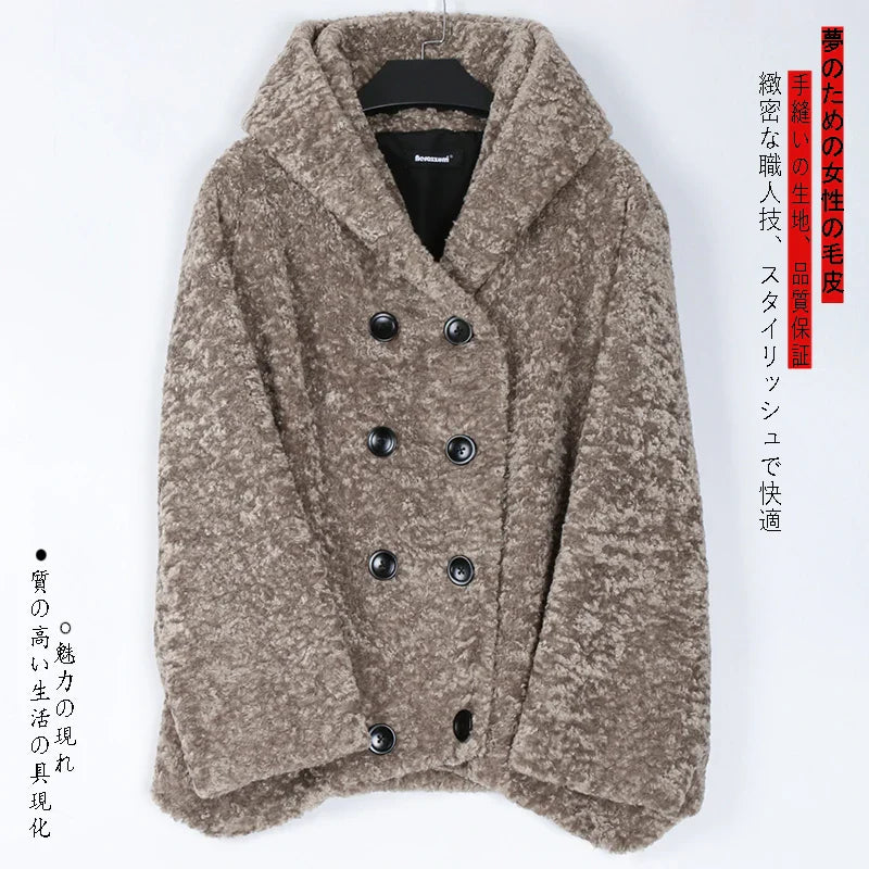 Nil Soft Curly Faux Fur Hooded Jacket