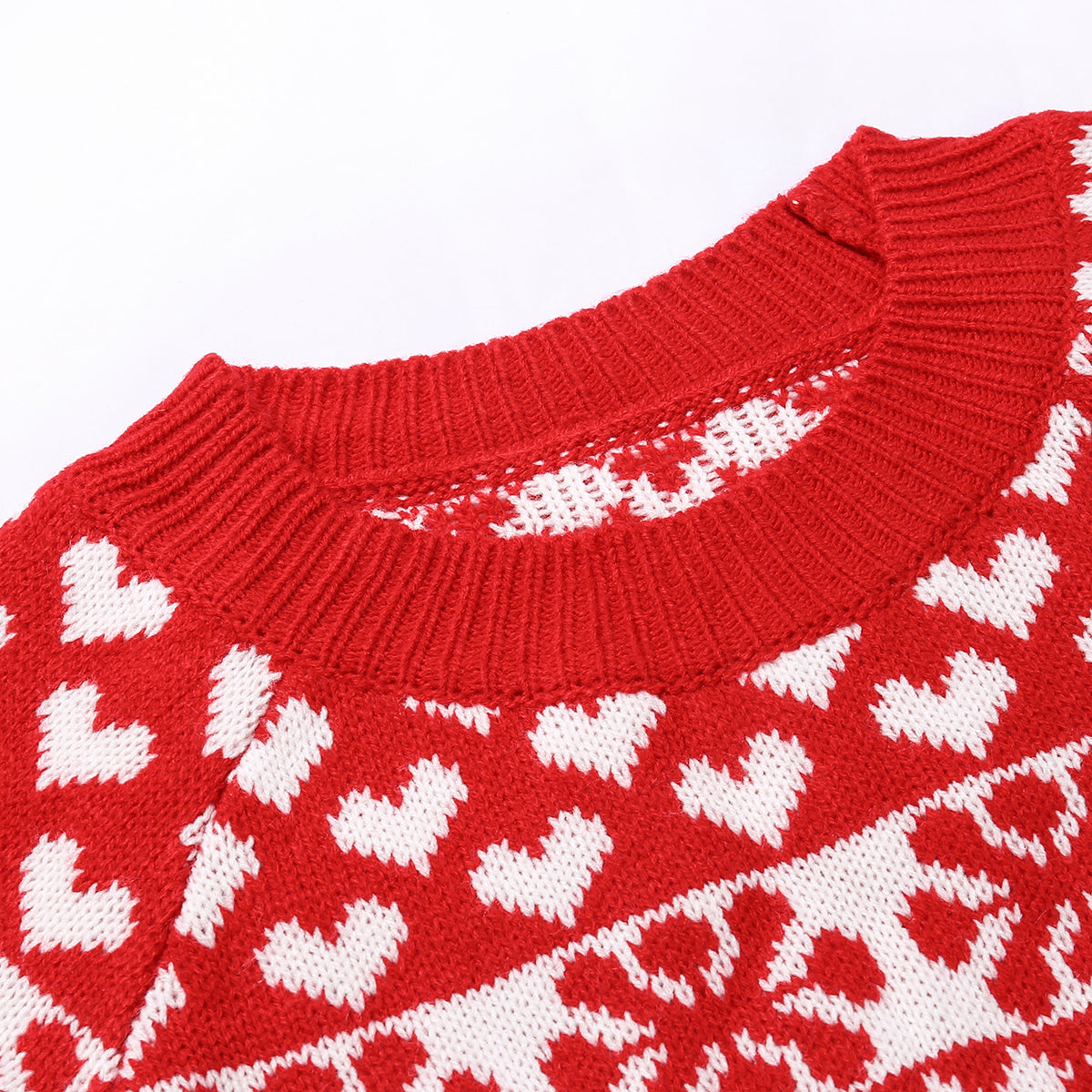 Christmas Sweater Knitted Pullover Sweater Snowflake Elk Print Sweaters