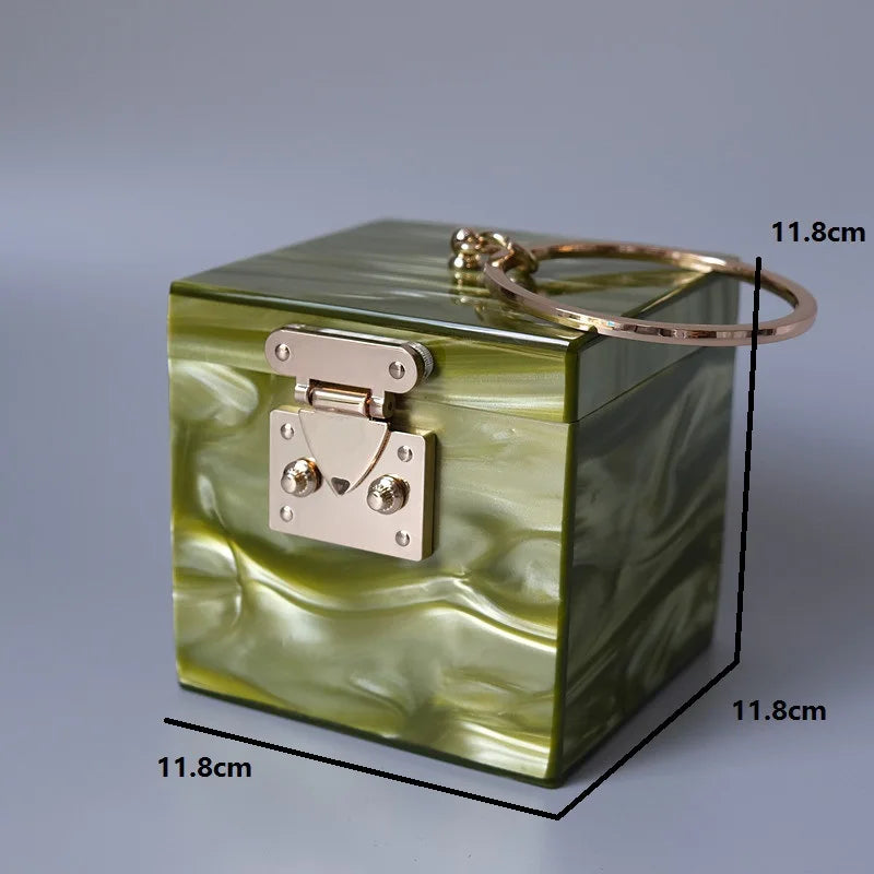 Maysen Marble Pearlescence Mini Box Tote