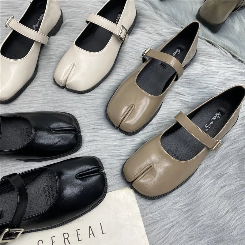 Sabitha Slipt Toe Mary Jane Ballet Flats