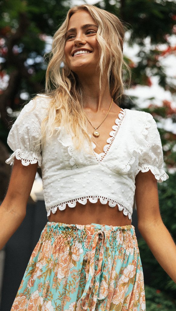 Vintage Tassel Lace Beach Blouse