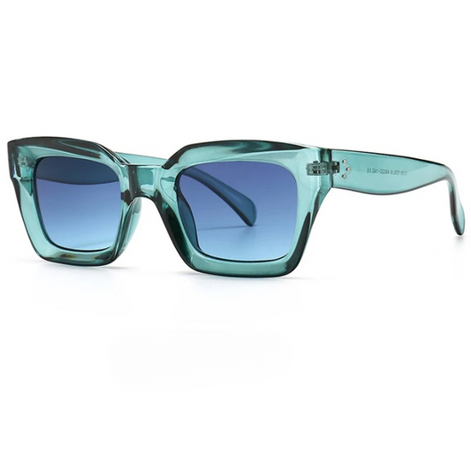 Semia Clear Color Acetate Square Sunglasses