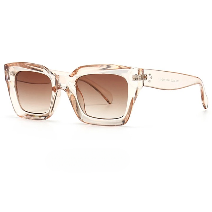 Semia Clear Color Acetate Square Sunglasses