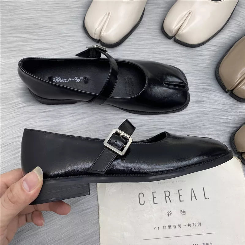 Sabitha Slipt Toe Mary Jane Ballet Flats