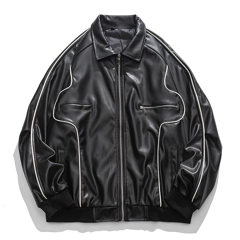 Heera Faux Leather Racer Bomber Jackets - 2 Colors