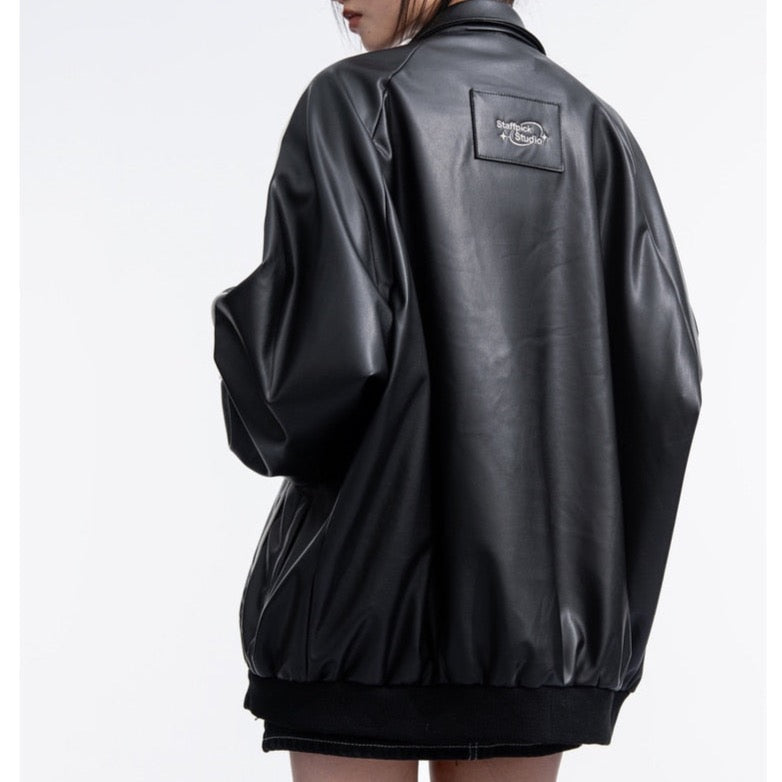 Heera Faux Leather Racer Bomber Jackets - 2 Colors
