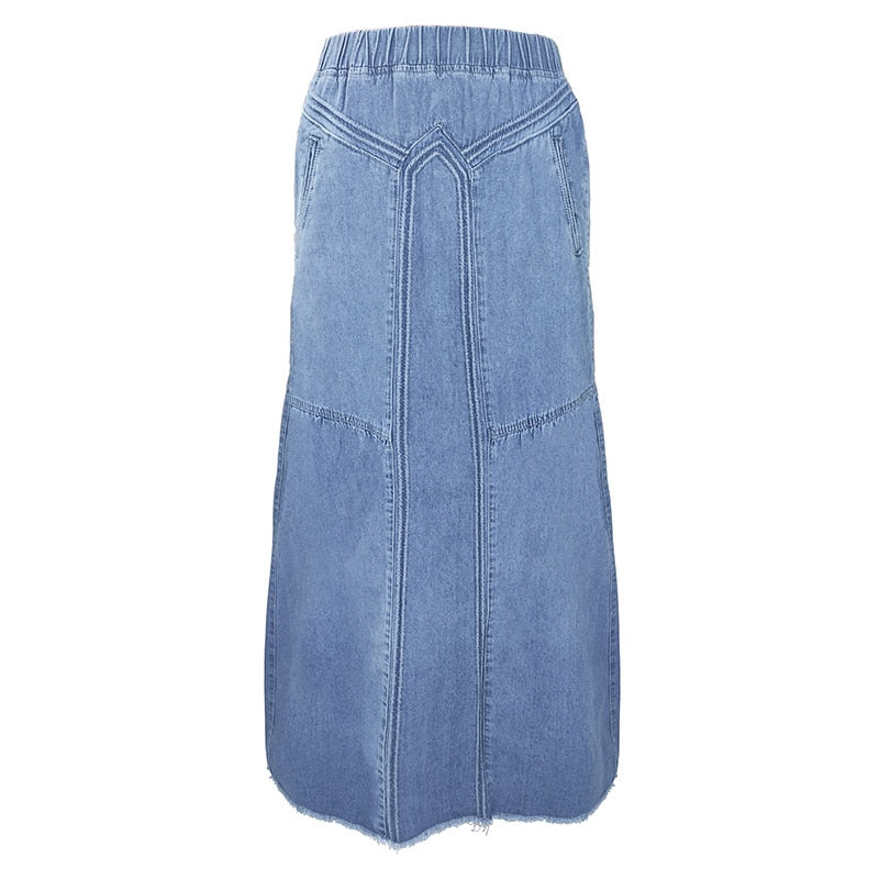 Helena Bohemian Maxi Denim Skirts - 3 Colors