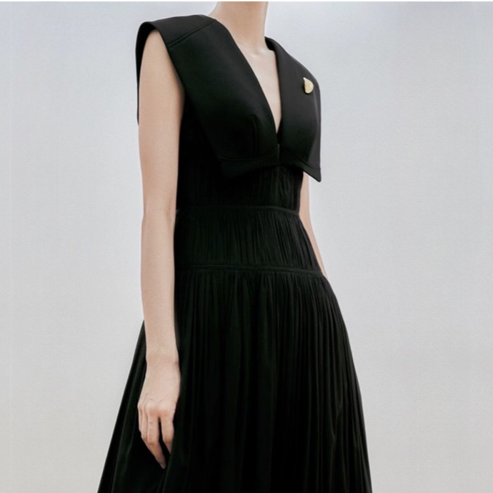 Helena Sleeveless Broad Collar Cocktail Dress - 2 Colors