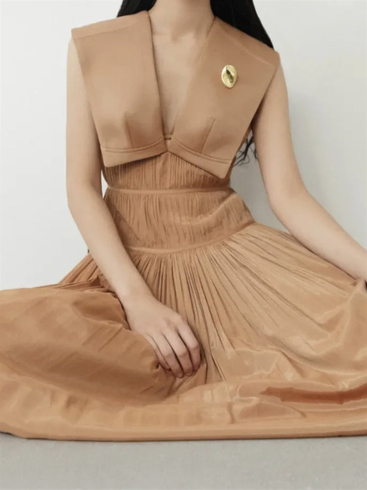 Helena Sleeveless Broad Collar Cocktail Dress - 2 Colors