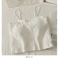 Cotton Basic Strapy Padded Camis