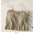 Cotton Basic Strapy Padded Camis