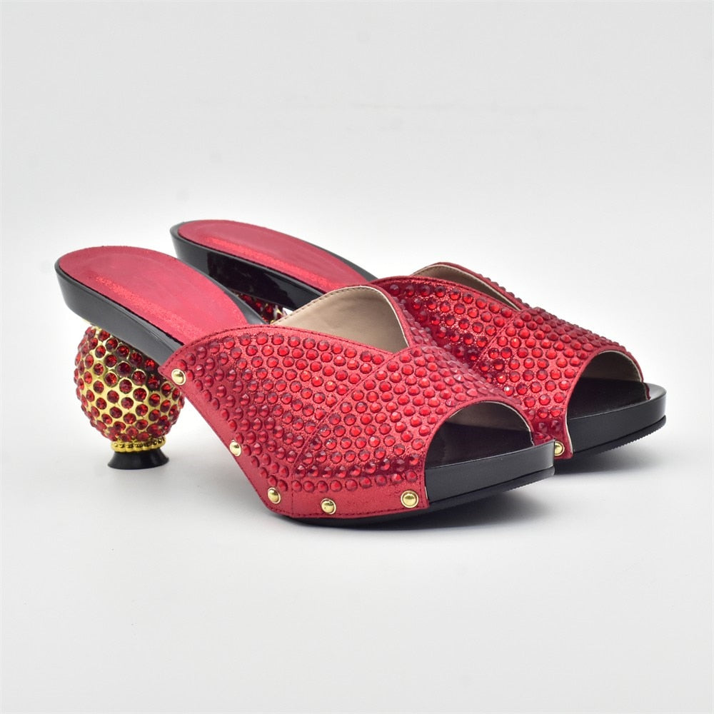 Heloise Rhinestone Mule Sandals