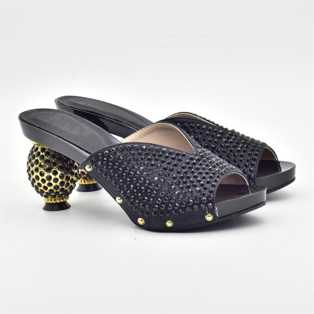 Heloise Rhinestone Mule Sandals