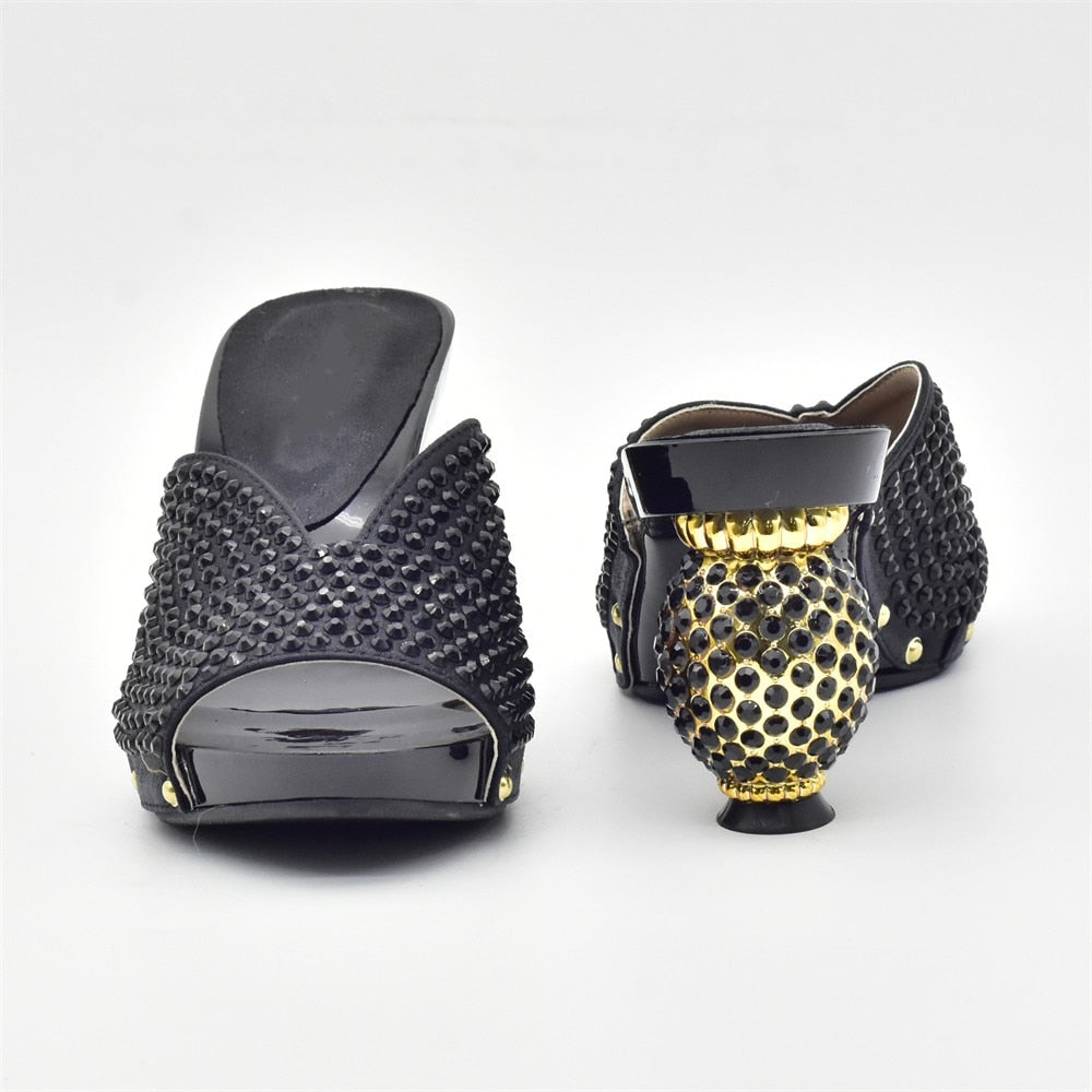 Heloise Rhinestone Mule Sandals