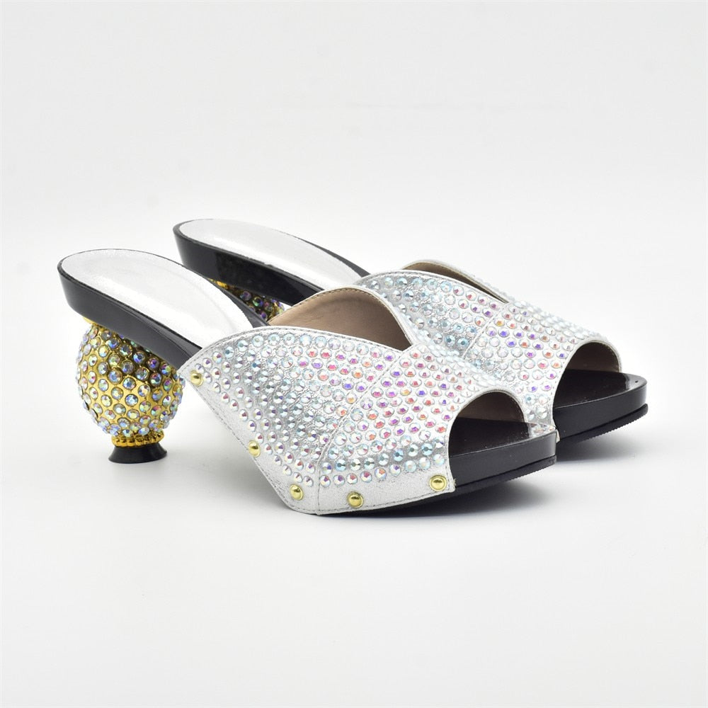 Heloise Rhinestone Mule Sandals