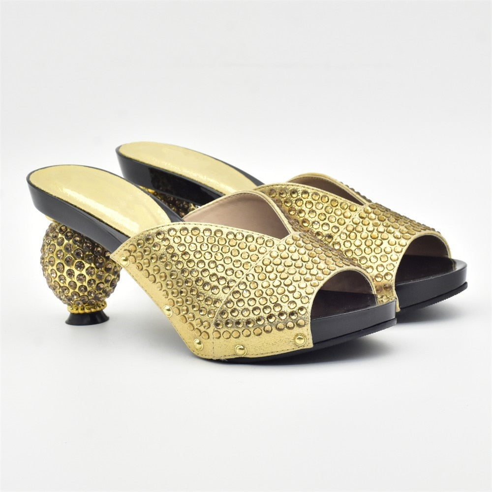 Heloise Rhinestone Mule Sandals