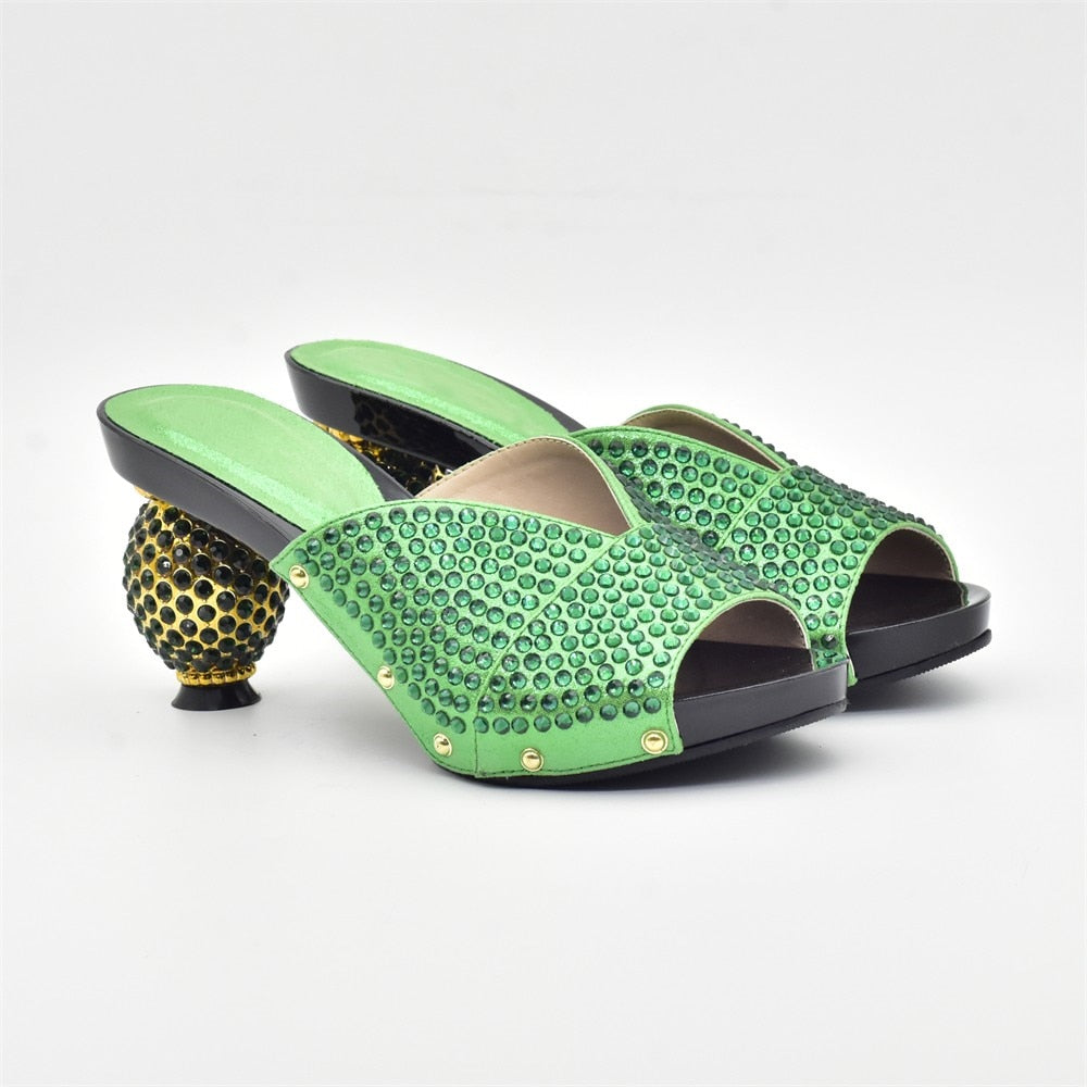 Heloise Rhinestone Mule Sandals