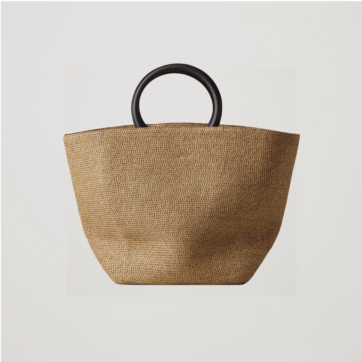 Henna Raffia Bag with Ring Handle - 2 Colors