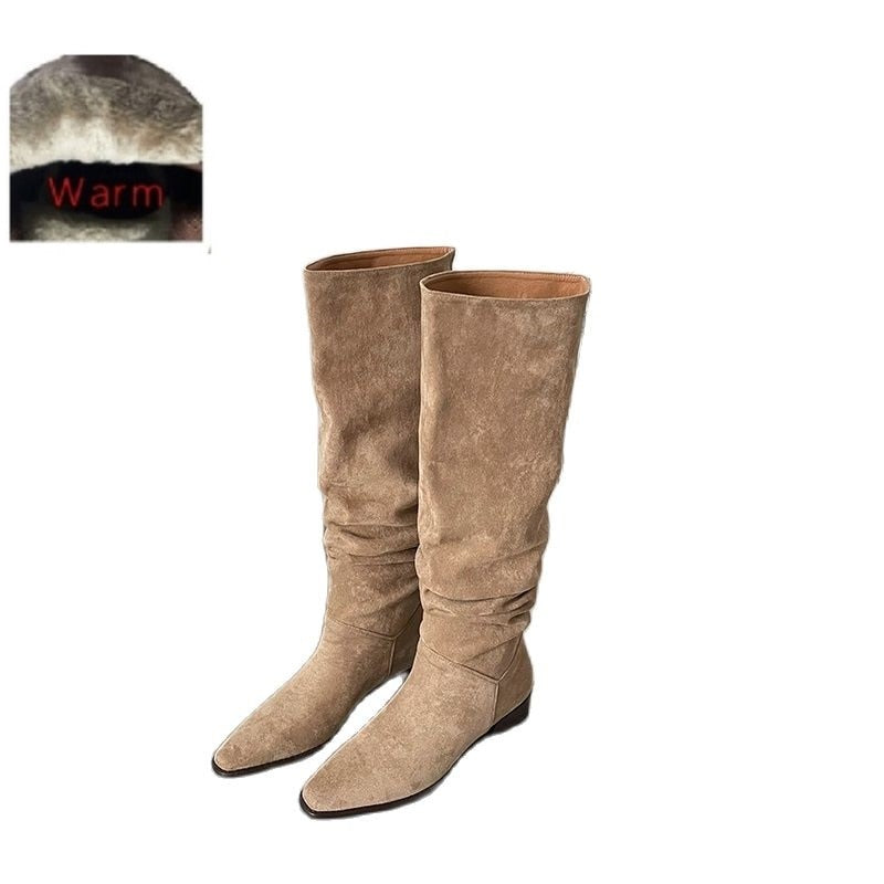 Hera Suede Knee High Boots - 2 Colors