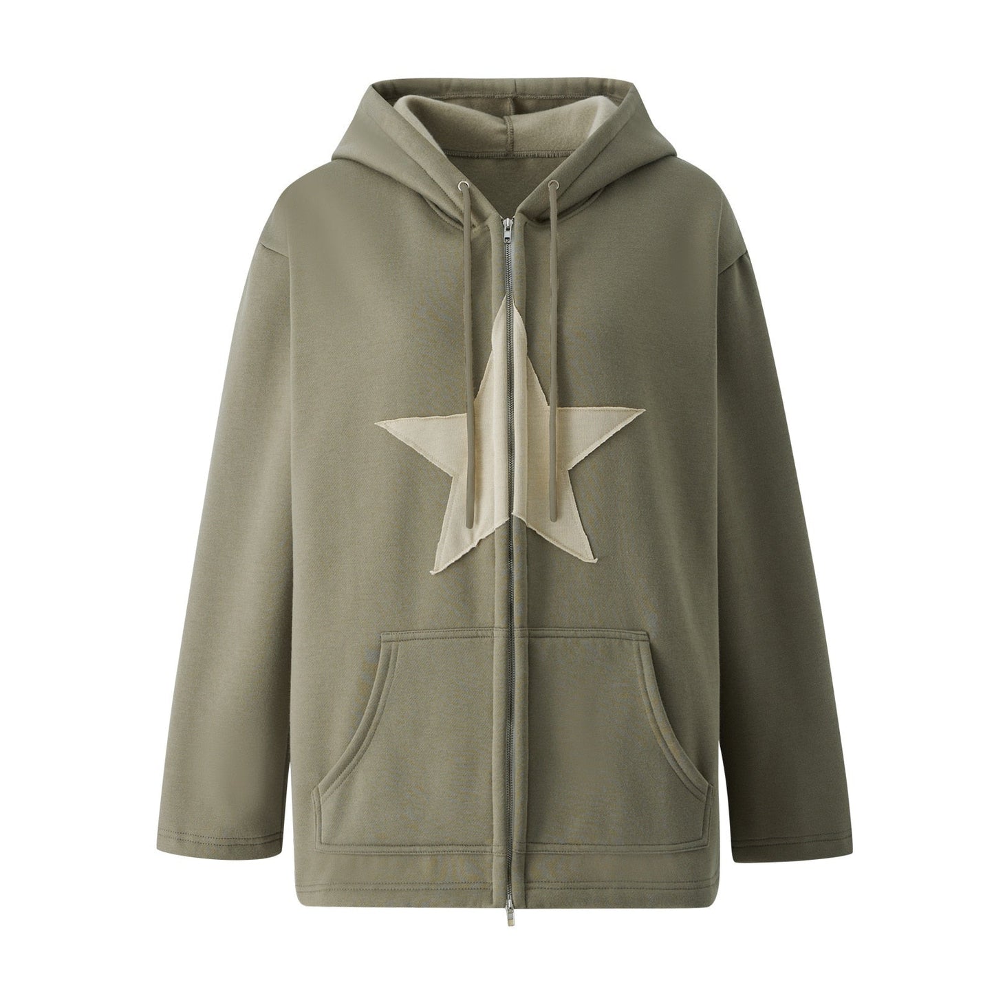 Hip Hop Zip Up Vintage Star Hoodie