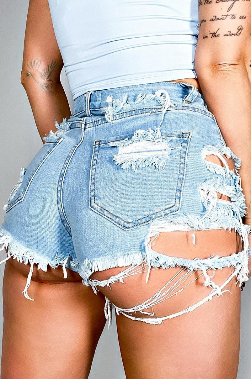 Irregular Tassel Slim Shorts