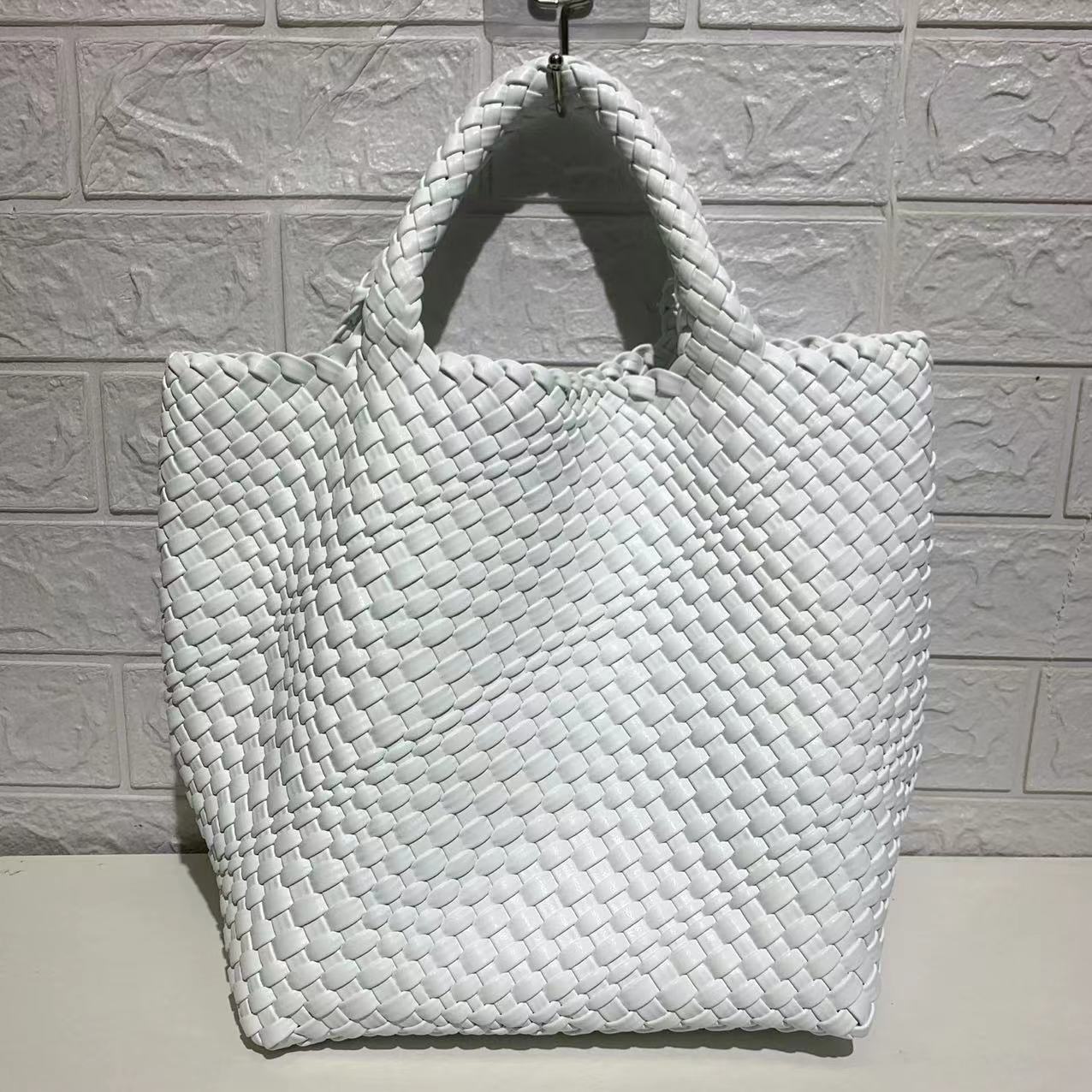 Ibiza Faux Leather Woven Tote - 21 Colors