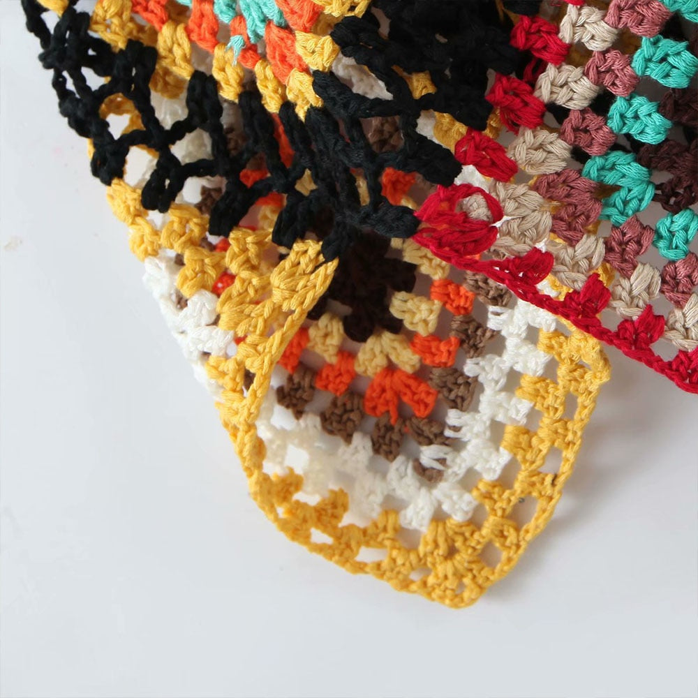 Iliana Multi-Color Patchwork Crochet Dress - 2 Colors