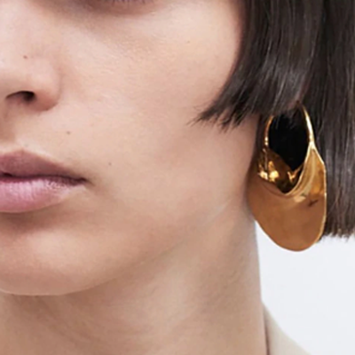 Imani Twist Metal Look Hoop Earrings - 2 Colors