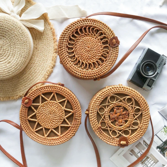 Indah Balinese Pattern Rattan Bag - 10 Patterns