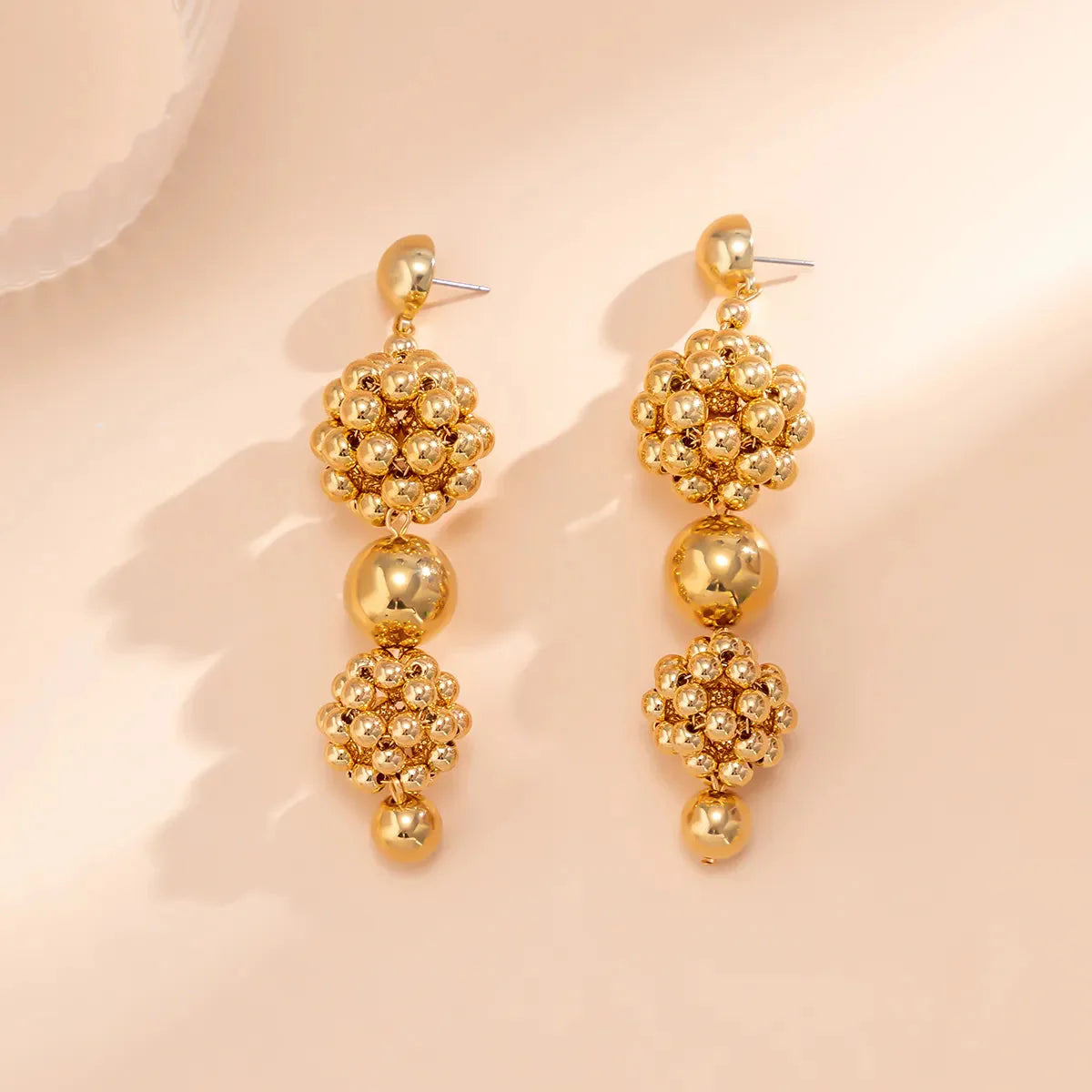 Ingrid Golden Ball Drop Earrings