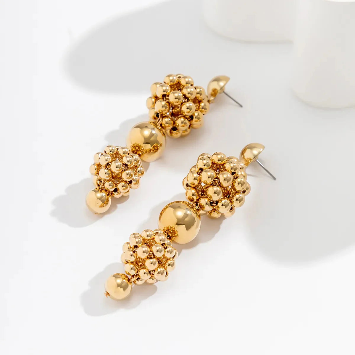 Ingrid Golden Ball Drop Earrings