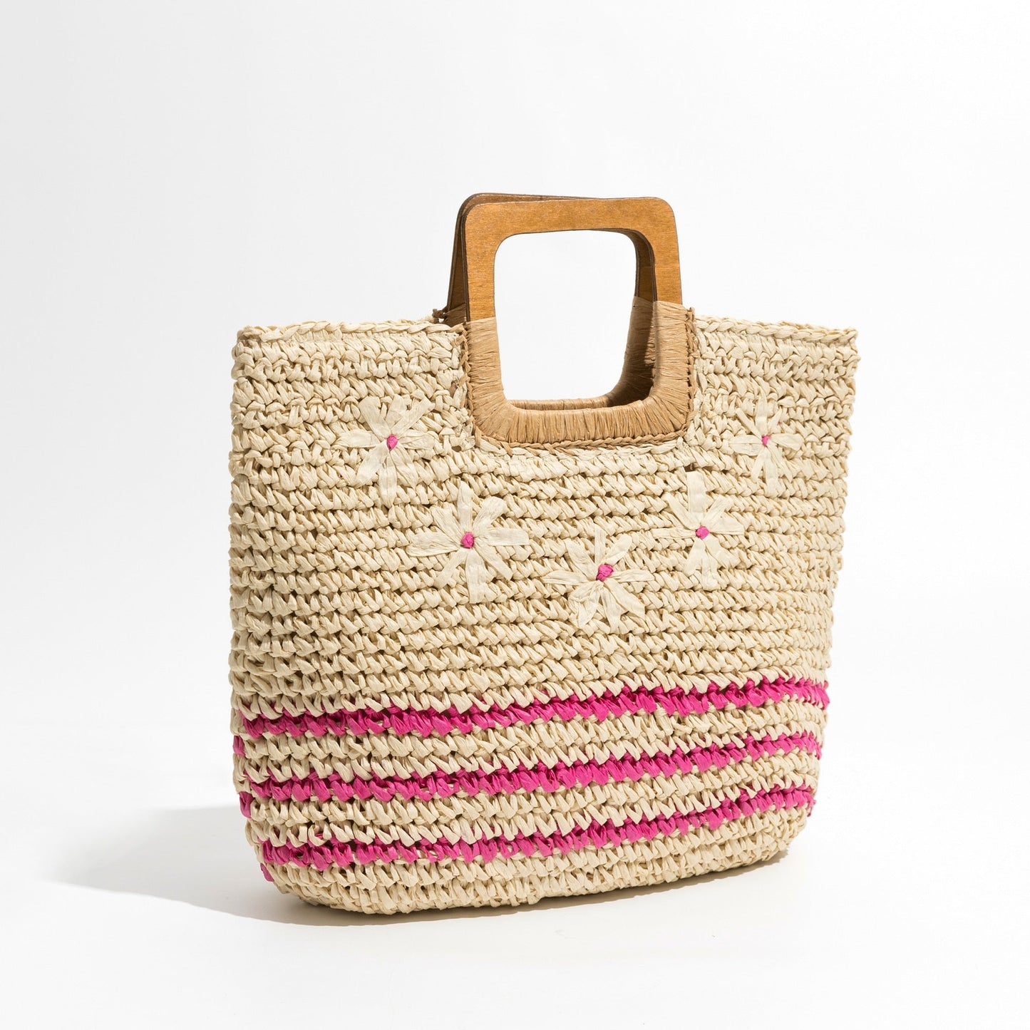Inka Flower Child Straw Woven Tote - 3 Colors