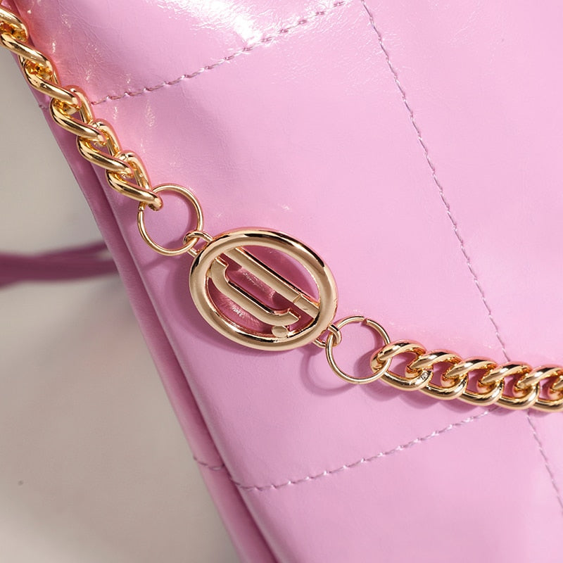 Ires Faux Patent Leather Pouch Shopper Tote Bags - 2 Colors