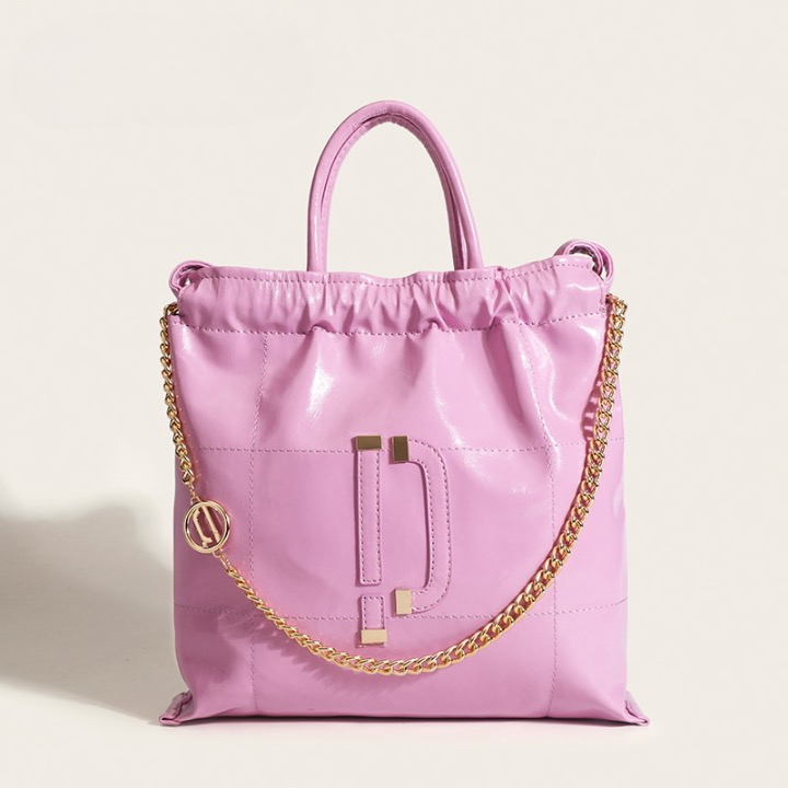 Ires Faux Patent Leather Pouch Shopper Tote Bags - 2 Colors