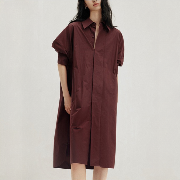 Iseul Casual Waist Knot Shirts Dress - 3 Colors