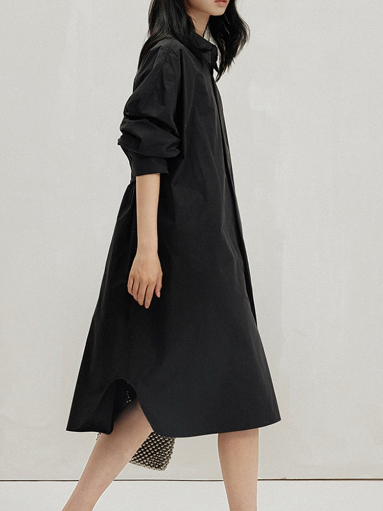 Iseul Casual Waist Knot Shirts Dress - 3 Colors